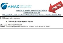 ATENÇÃO – RBAC 90 será pauta da 19ª Reunião Deliberativa da Diretoria da ANAC