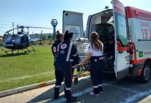 Recém-nascido é transportado pelo SAER de Içara para Florianópolis
