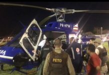 Grupamento Aéreo da PM transporta vítima de acidente de Pojuca para Salvador