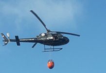 Centro Tático Aéreo apoia bombeiros no combate a incêndio florestal na avenida litorânea, em São Luís