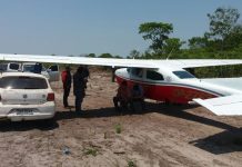 Operação integrada apreende avião com mais de 400 kg de droga no Mato Grosso