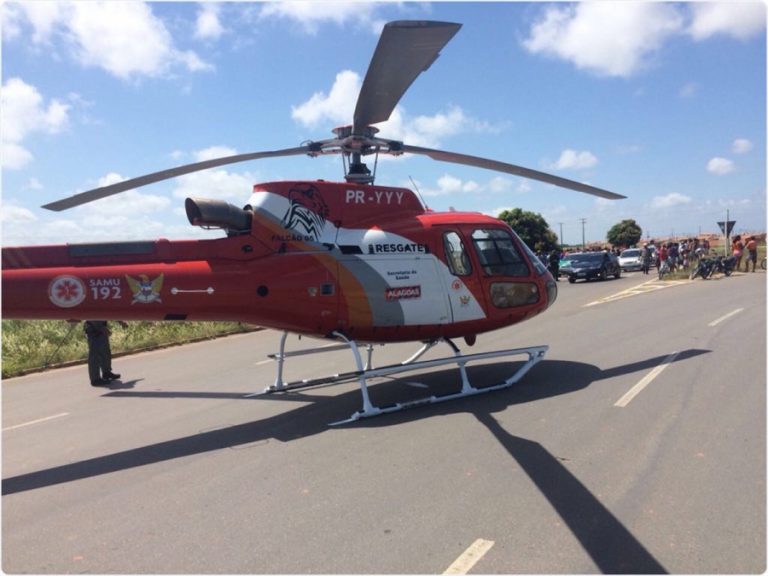 Grupamento Aéreo da SSP resgata vítimas em dois acidentes no interior de Alagoas