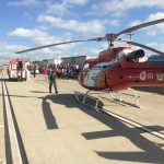 Socorristas da aeronave Falcão 05, que atua em resgates junto com o Serviço de Atendimento Móvel de Urgência (Samu), auxiliaram as equipes médicas no socorro as vítimas. Foto: Grupamento Aéreo – SSP