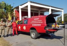 Oficial do Corpo de Bombeiros do Ceará visita a sede da Coordenadoria Operacional de VANT