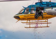 Policiais realizam ação para chamar atenção contra o Câncer Infantil no Mato Grosso do Sul