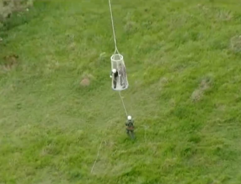 Bombeiros e helicóptero Águia resgatam passageiros e piloto de balão que fez pouso de emergência na Serra da Mantiqueira