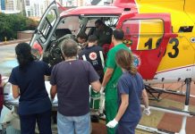 Batalhão de Operações Aéreas do Bombeiro de Minas resgata vítima de queda de bicicleta