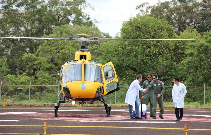 Helicóptero do Detran/DF transporta coração vindo do Rio de Janeiro
