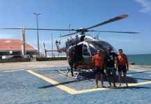 CIOPAer resgata praticante de kitesurfe após ficar à deriva na costa de Fortaleza