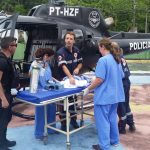 SAER da Polícia Civil em ação – De transporte de pacientes a treinamento de bombeiros civis. Foto: SAER/Sul