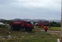Helicóptero do Corpo de Bombeiros que reforçara salvamentos na Região dos Lagos já está em Arraial do Cabo
