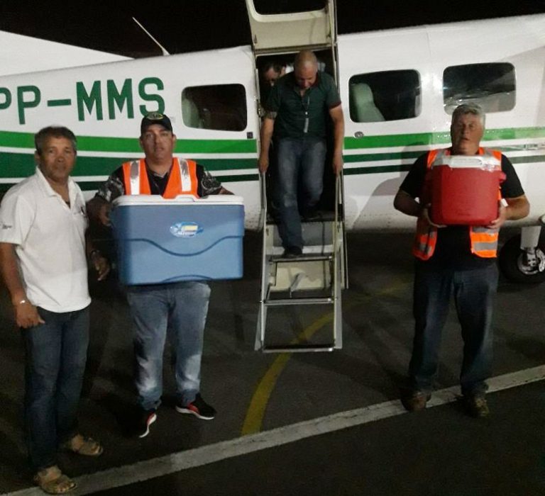 Seção de Transporte Aéreo da Casa Militar do Paraná transporta coração de Londrina para Curitiba