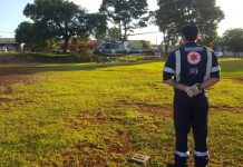 Helicóptero do Consamu Paraná resgatou vítima em estado grave após choque elétrico