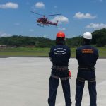 Bombeiros e Samu realizam treinamentos com o helicóptero Arcanjo e em simulador