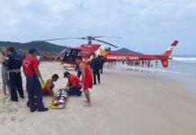 Arcanjo 03 socorre banhista e durante o atendimento guarda-vidas são chamados para tirar cão do mar