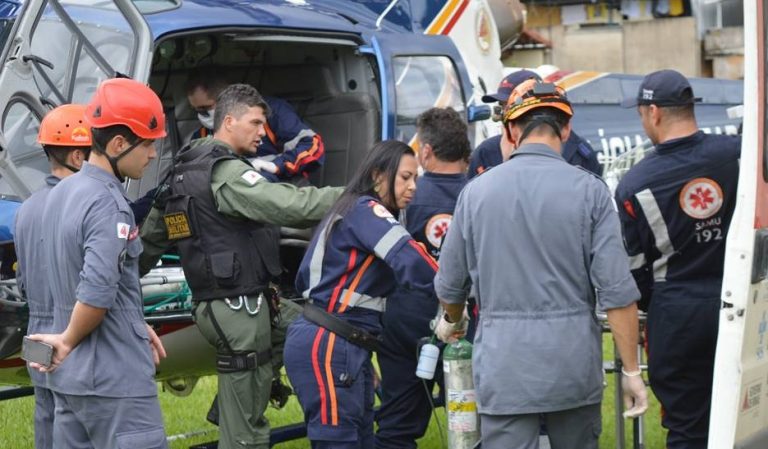 Recém-nascido é transferido de Leopoldina para Juiz de Fora em helicóptero da PM com apoio do SAMU