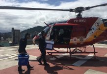 No último dia do ano, helicópteros Arcanjo transportam sete órgãos em Santa Catarina