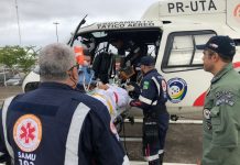 Helicóptero do GTA/SE transporta paciente grave do Hospital Regional de Lagarto para Aracaju