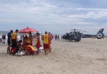 Resgate de helicóptero na praia – Como o veranista deve agir para não atrapalhar