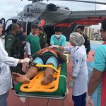 CIOPAer resgata vítima de acidente automobilístico nas dunas da Praia de Águas Cristalinas, CE. Foto: CIOPAer/CE