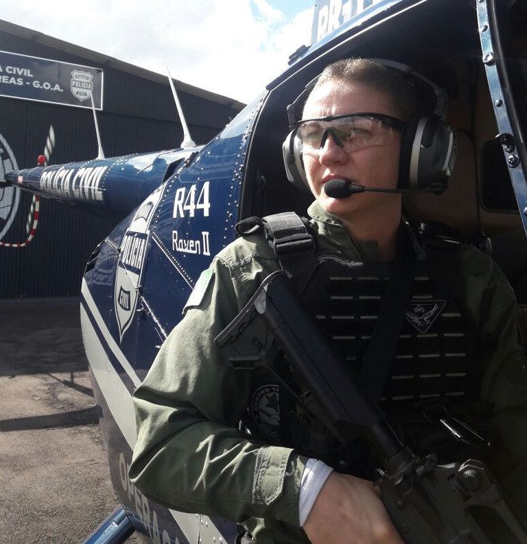 Primeira mulher passa a integrar equipe do Grupamento de Operações Aéreas da Polícia Civil do Paraná