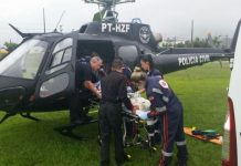 SAER da Polícia Civil realiza transporte aeromédico de menina com doença hepática de Criciúma para Jaraguá do Sul