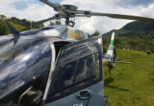 Helicóptero Falcão 04 da PM resgata homem ferido na trilha do Pico Paraná