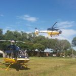 Helicópteros da PRF participaram da operação de segurança realizada durante o julgamento de Lula no TRF-4