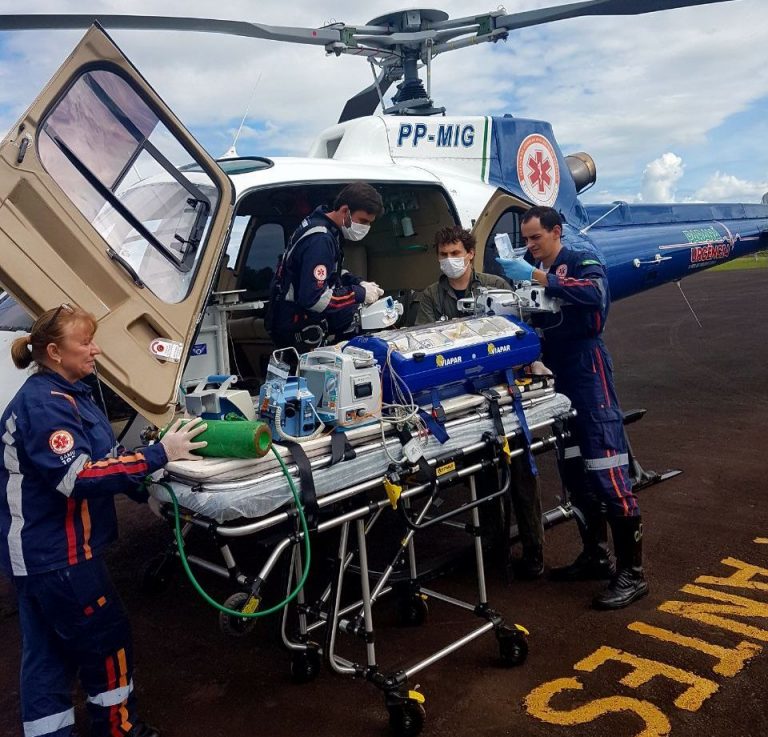 Helicóptero do SAMU transporta recém-nascido de Umuarama para Londrina, PR
