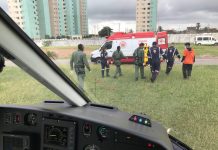 Equipe aeromédica do helicóptero Falcão 05 resgata criança perfurada no abdômen por vergalhão de ferro em Porto da Rua