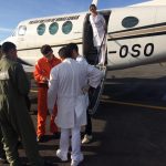Com apoio do Corpo de Bombeiros e SAMU, Pégasus 16 da PM transporta bebê com má formação rara de Bonfinópolis para Belo Horizonte. Foto: Divulgação.