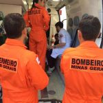 Com apoio do Corpo de Bombeiros e SAMU, Pégasus 16 da PM transporta bebê com má formação rara de Bonfinópolis para Belo Horizonte. Foto: Divulgação.