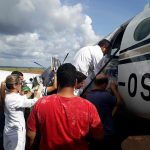 Com apoio do Corpo de Bombeiros e SAMU, Pégasus 16 da PM transporta bebê com má formação rara de Bonfinópolis para Belo Horizonte. Foto: Divulgação.