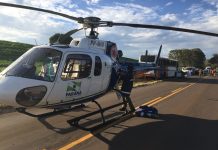 Resgate na rodovia PR-317 mobiliza helicóptero do SAMU e equipes dos bombeiros