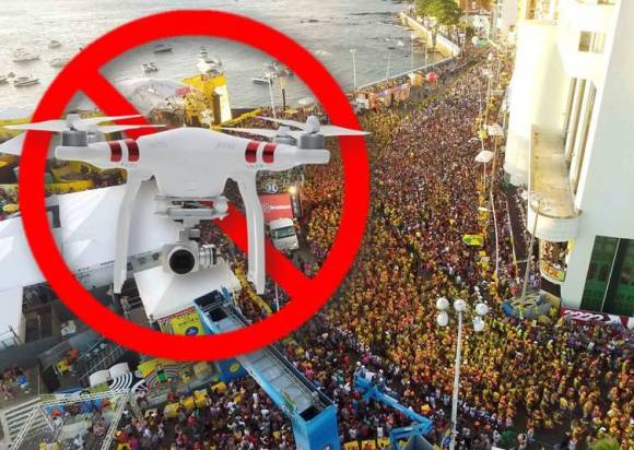 Ministério Público da Bahia recomenda que donos de trios elétricos e camarotes não utilizem drones durante o Carnaval 2018