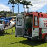 Helicóptero da PM com apoio do SAMU transfere recém-nascido de Leopoldina para Juiz de Fora