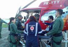 Samu Aeromédico socorre duas crianças vítimas de acidente de trânsito no interior de Alagoas