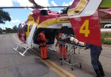 Arcanjo 04 do Corpo de Bombeiros socorre motorista de caminhão vítima de acidente na BR-381 em Caeté, MG