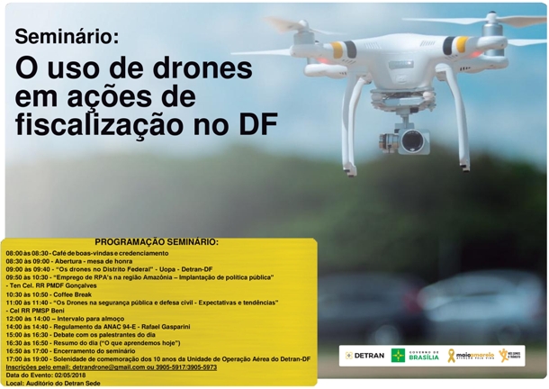 DETRAN realiza Seminário sobre uso de drones em ações de fiscalização no Distrito Federal