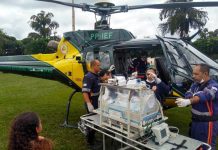 Equipe da 3ª BRAvE da PM de Minas transporta recém nascida de Brasília de Minas para Pirapora