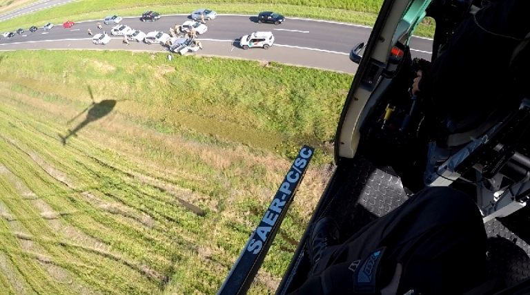 Ação social, ocorrências policiais e aeromédicas movimentaram o final de semana do SAER da Polícia Civil, em SC