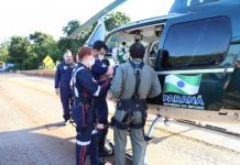 Helicóptero do SAMU realiza resgate de vítima grave na PR-317 e transporta órgãos de Umuarama a Maringá