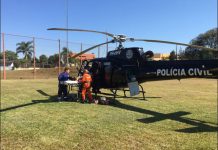 Helicóptero do Saer realiza transferência de pacientes para atendimento especializado
