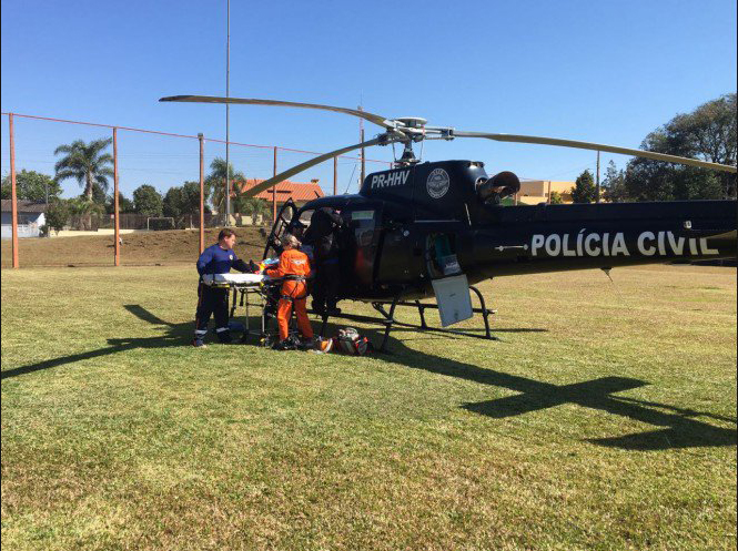 Helicóptero do Saer realiza transferência de pacientes para atendimento especializado