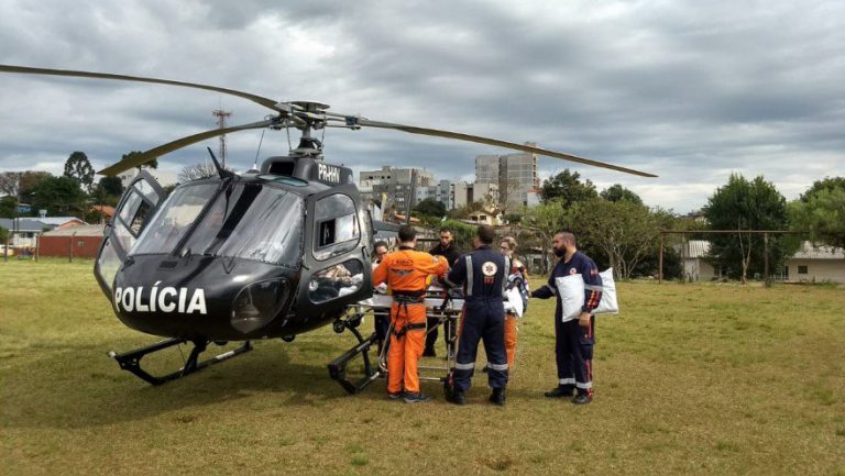 Helicóptero do SAER da Polícia Civil de SC realiza duas transferências de urgência na região