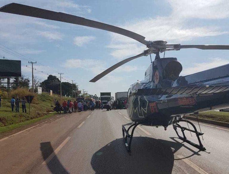 Capotamento com vítima presa nas ferragens movimenta serviço aeromédico de Maringá