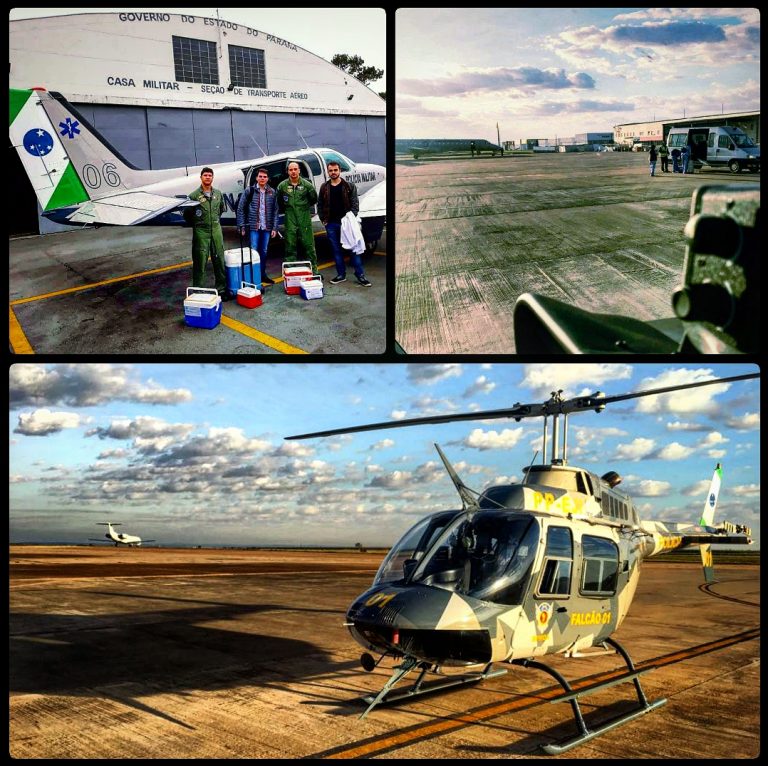 Batalhão de Operações Aéreas da PM transporta órgãos em apoio às Centrais de Transplante do Paraná e Rio de Janeiro