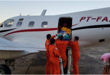 Corpo de Bombeiros e Polícia Civil do DF realizam operação para transporte aeromédico para Curitiba