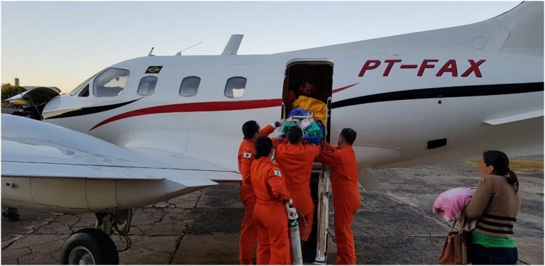 Corpo de Bombeiros e Polícia Civil do DF realizam operação para transporte aeromédico para Curitiba