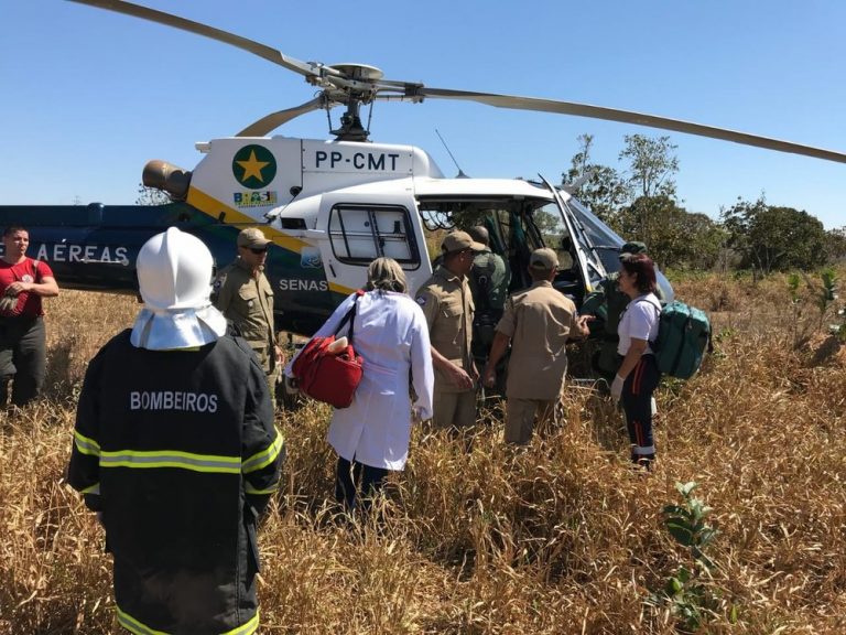 CIOPAer do Mato Grosso realiza resgate de acidentado na BR-070